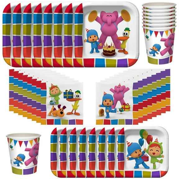 Pocoyo Party Decorations Tableware Classic Set for 24 Guests