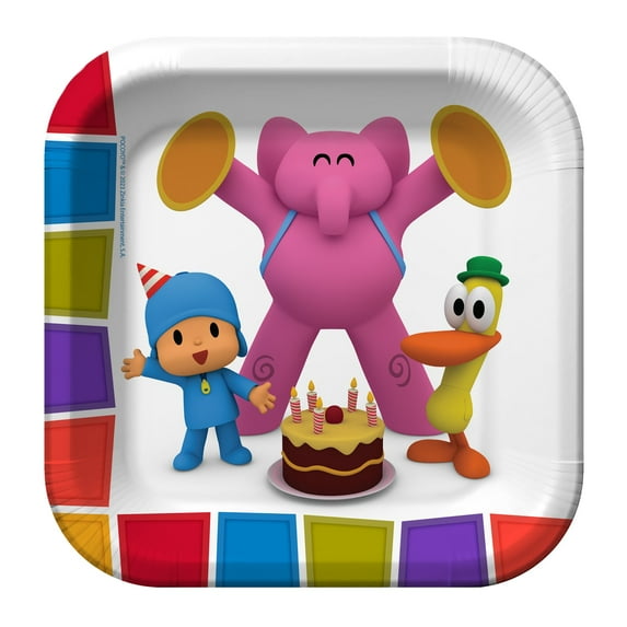Pocoyo Plates 9in 24 Count - Pocoyo Party Decorations