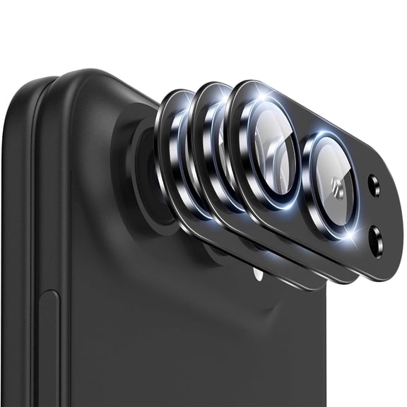 Pocter [3 Pack] Camera Lens Protector for Apple Strong Adhesion, Shatterproof Matte Metal Aluminum Alloy Lens Guard Case Friendly