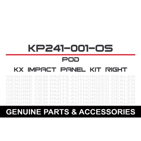 POD KX Knee Brace MX Offroad Impact Panel Kit Black Right
