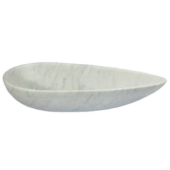 Pod Shaped Vessel Sink - Carrara White Marble