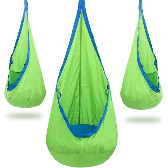 Pod Swing Seat, Hammock Chair with Inflatable Cushion, Sensory Swing for Indoor and Outdoor Play Durable Portable