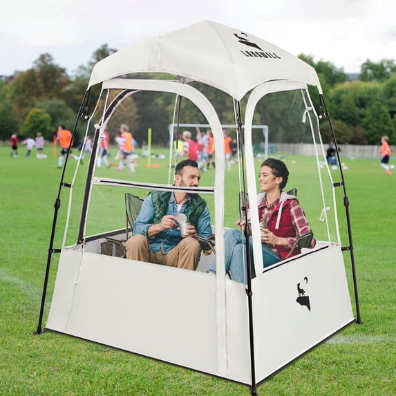 Pod Weather Tent, Outdoor Pop Up Bubble Clear 540? View Winter Tent for 1-2 Person, Cold Weather Shelter with Rainfly for Soccer, Football, Softball & Other Events