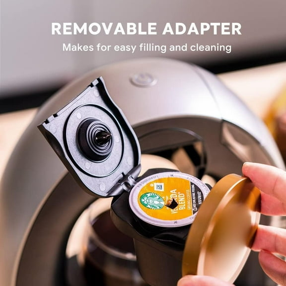 Pod and Grounds Single-Serve Coffee Maker, 2 in 1 One Cup Coffee Machine Compatible with K-Cup Pod & Coffee Grounds/Tea, Compact Design, 4-8oz, Grey