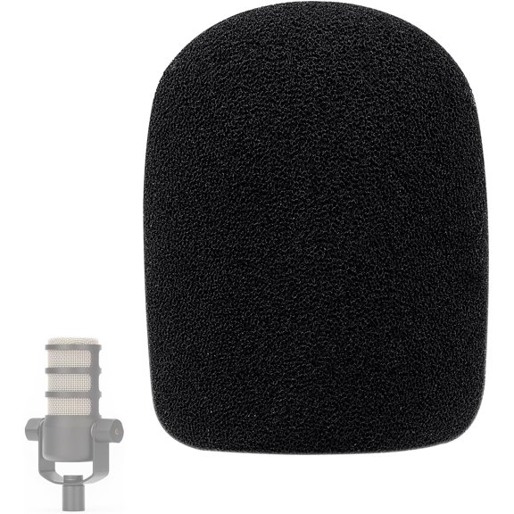 PodMic Pop Filter Foam Cover - Mic Windscreen Wind Cover Customized for Rode PodMic Podcasting Microphone to Blocks Out Plosives