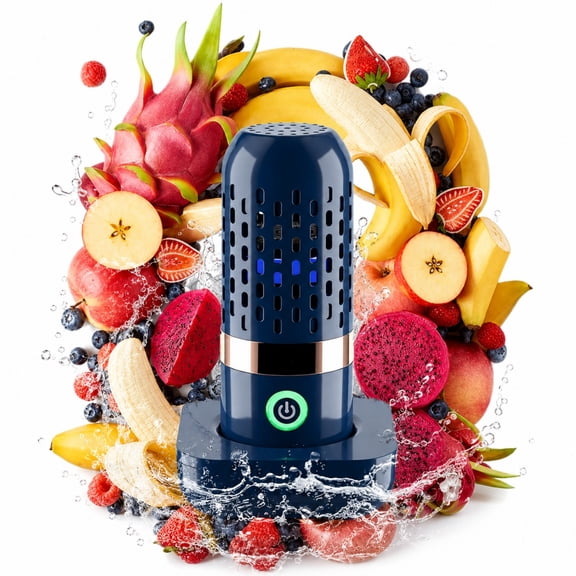 Podbloom Produce Cleaner,IPX7 Waterproof Automatic Fruit & Vegetable Washer, 10‑Min Auto Cleaning Cycle, Chemical‑Free Food Purifier for Fruits, Veggies, Meat, Rice and Kitchen Utensils