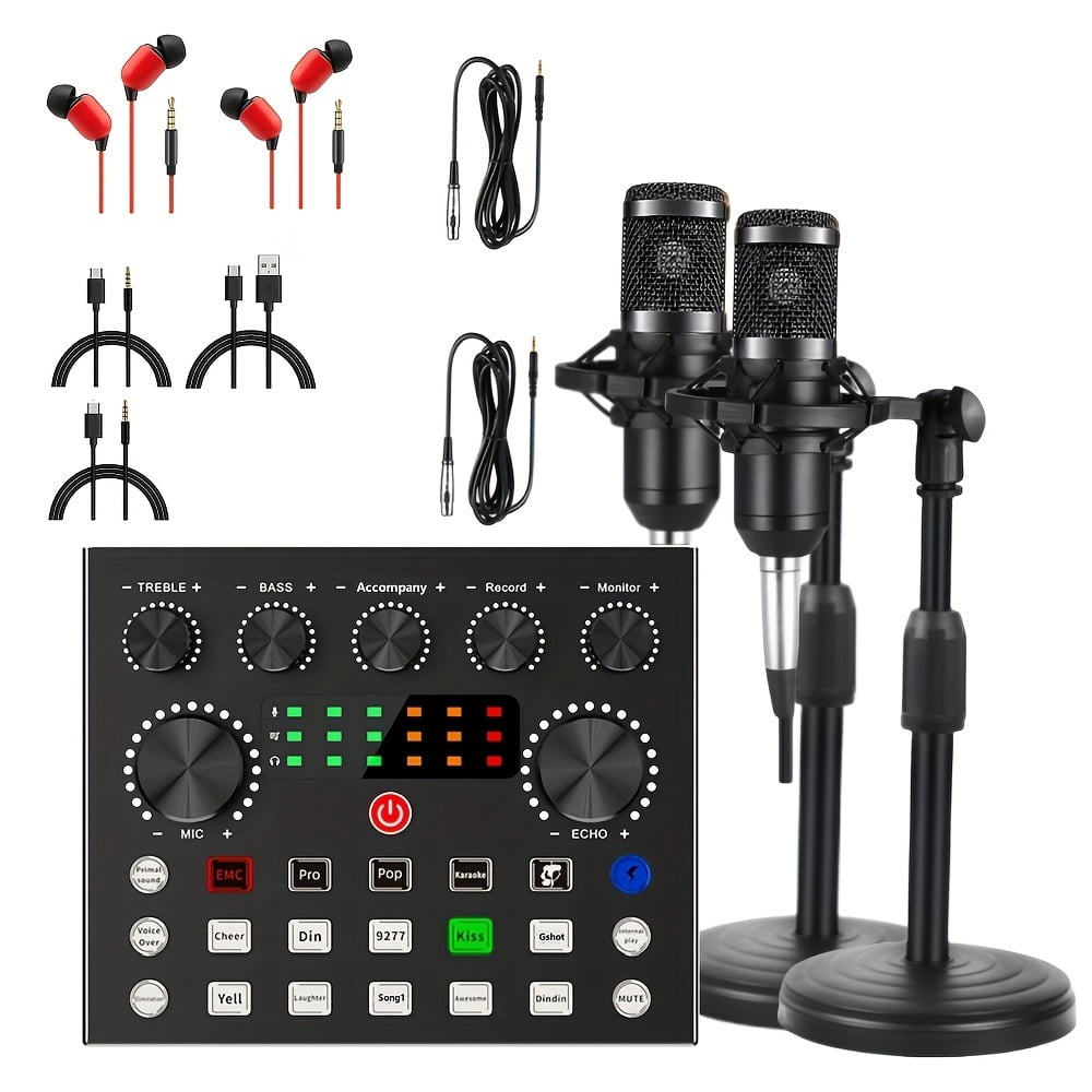 podcast-equipment-bundle-for-2-bm800-podcast-condenser-microphone-and