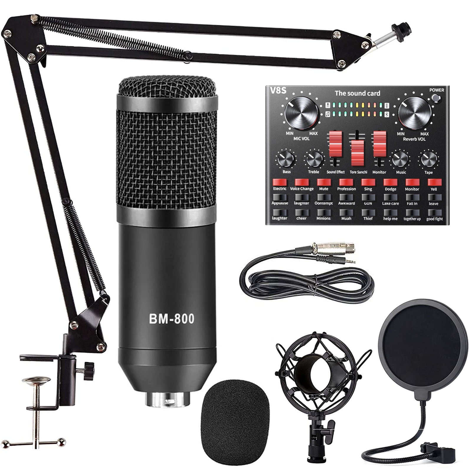 Carevas V17 Live Sound & Microphone Kit BT Sound Mixer