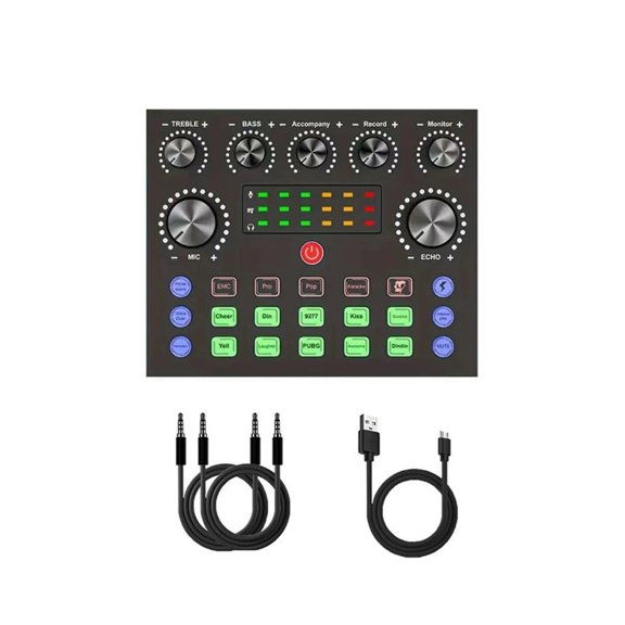 Podcast Equipment Set with Voice Changer, Podcast Mixer, with Microphone, Suitable for Podcast