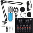 thumbnail image 1 of Podcast Microphone Bundle, BM800 Microphone Kit with Live Sound Card, Condenser Microphone & DJ Mixer with Adjustable Mic Suspension Scissor Arm, Shock Mount & Filter for Studio Recording & Broadcas, 1 of 7