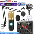 thumbnail image 1 of Podcast Microphone Kit with V8S Superior Live Sound Card Condenser Microphone BM-800 & Bluetooth DJ Mixer Metal Holder for Studio Recording Singing Broadcast, 1 of 15