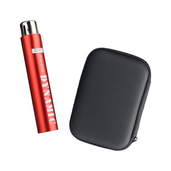 Podcast Microphone Preamp XLR Inline Mic Unit for Dynamic Mics, Compact Metal Body With 48V Power for Voice