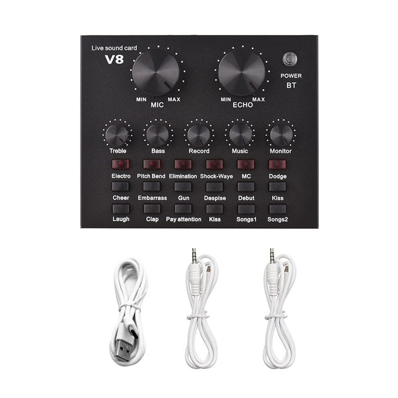Podcast Microphone Set with Microphone for Gamers and All-in-One DJ Mixer for Live Streaming,Singing