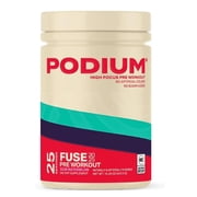 Podium Nutrition, Fuse 2025 Pre Workout Powder, Sour Watermelon, 25 Servings, Beta Alanine and Caffeine for Energy, Gluten Free, Soy Free, Dairy Free