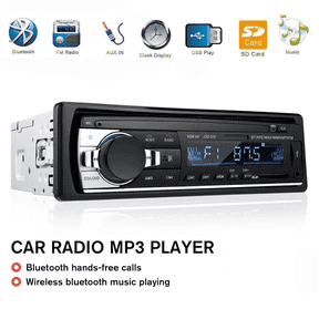 Podofo Single Din Car Stereo 12V Bluetooth FM Radio Car Audio Player Digital Audio Music USB/SD/AUX