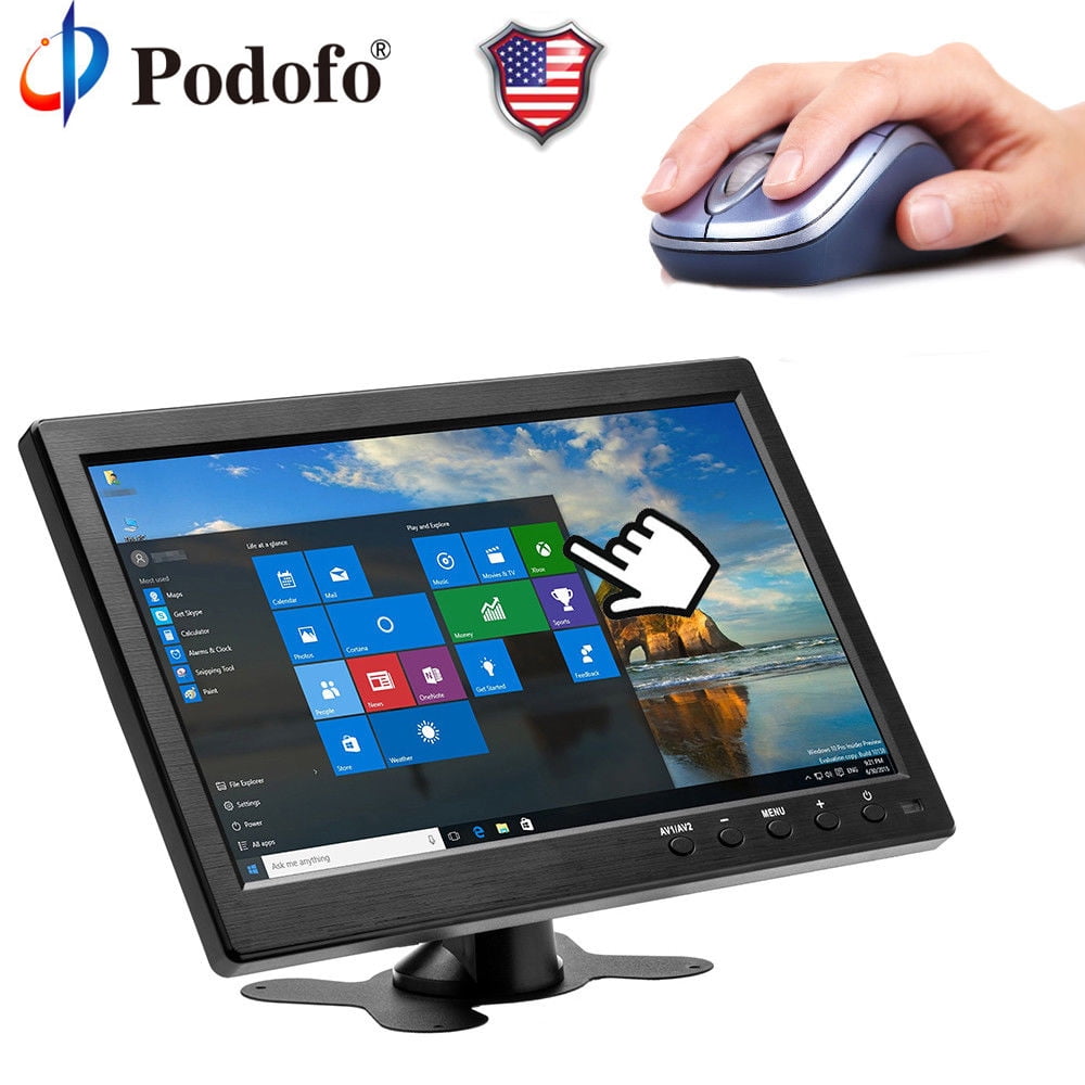 "Podofo 10.1"" HD Monitor with Spea