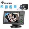 thumbnail image 1 of Podofo 4.3 inch Rear Seat Baby Monitor with HD 720P Infrared Night Vision Wide-Angle Lens TN Screen Camera with Bluetooth Music, 1 of 10