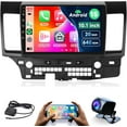 thumbnail image 1 of Podofo 2G+64G 10.1 Inch Car Radio Stereo for Mitsubishi Lancer 2008 2009 2010 2011-2017, Android 15.0 Carplay Android Auto Mirror Link EQ Touch Screen GPS Navigation WiFi BT FM Backup Camera, 1 of 7