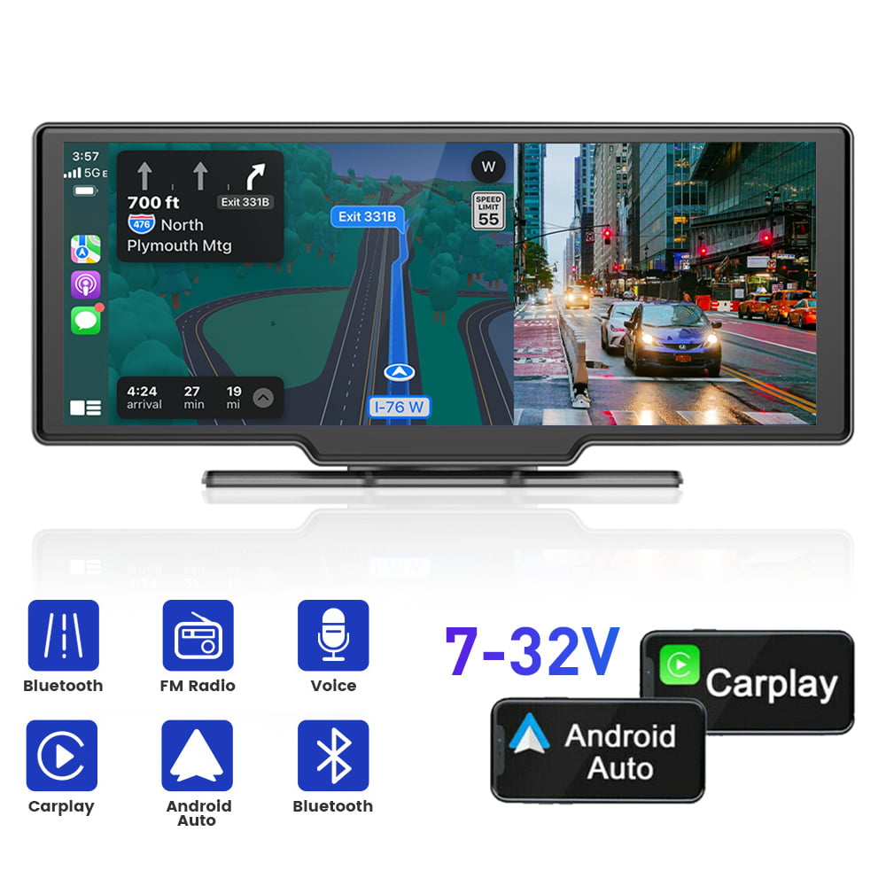 7 Car Radio Android Auto Apple Carplay Stereo Touch Screen Bluetooth  dashcam