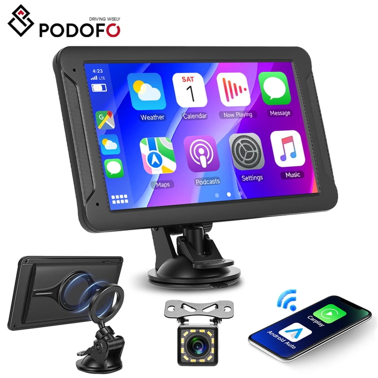 Podofo 7 inch Portable Smart Car Player Screen with 