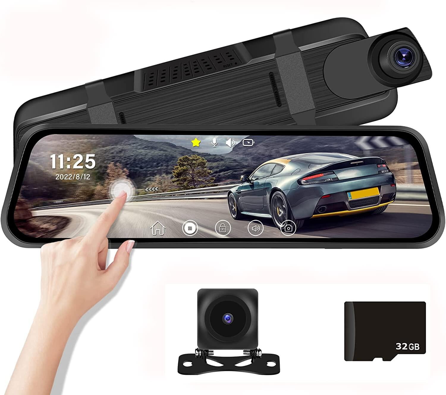  Fufafayo Smart Dash Cam, 1080P Full Hd, Smart Dash Camera for  Cars,Ring Car Cam， Car On-Dash Mounted Cameras，Dash Cam Front and Rear，Built-in  G-Sensor, Wdr, Powerful Night Vision : Electronics