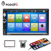 Podofo 7 in Double Din Car Stereo Radio with Mirrolink Bluetooth Backup Camera