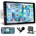 thumbnail image 1 of Podofo Single Din Car Stereo with Bluetooth 9 Inch HD Touch Screen Car Radio with Backup Camera + External Microphone + FM MP5 Player Car Audio Receivers Support Mirror Link SWC USB EQ Car Radio, 1 of 9