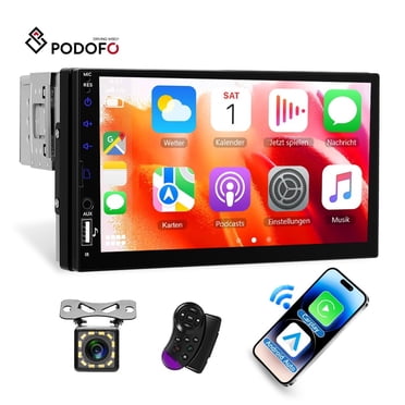 Podofo 9 in Single DIN Car Stereo Radio with Wireless Carplay & Android ...