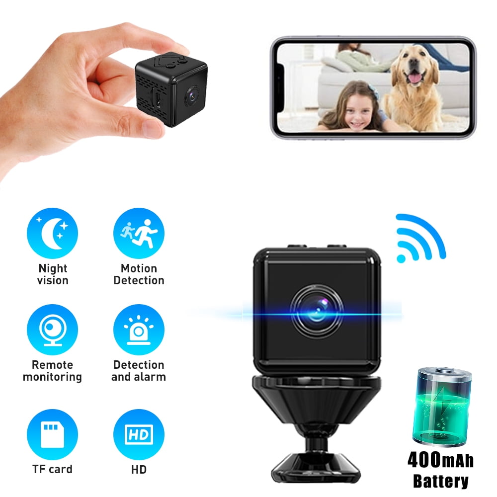 Mini Wireless WIFI 1080P IP Camera Smart Home Security Infrared Night  Vision Surveillance Camera Cloud Storage CCTV P2P Monitor[16/32/64G TF  Card(optional)]