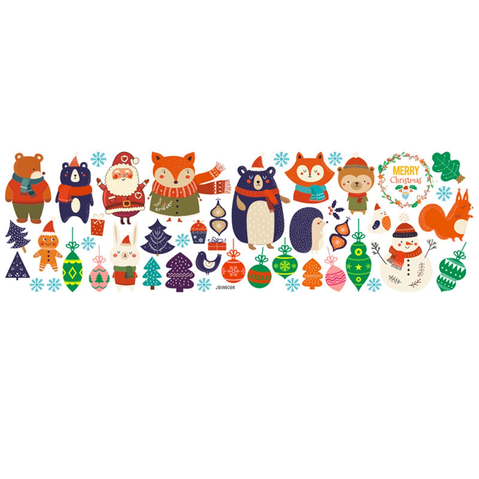 Podplug Christmas Stickers Christmas Snowman Wall Stickers Cartoon