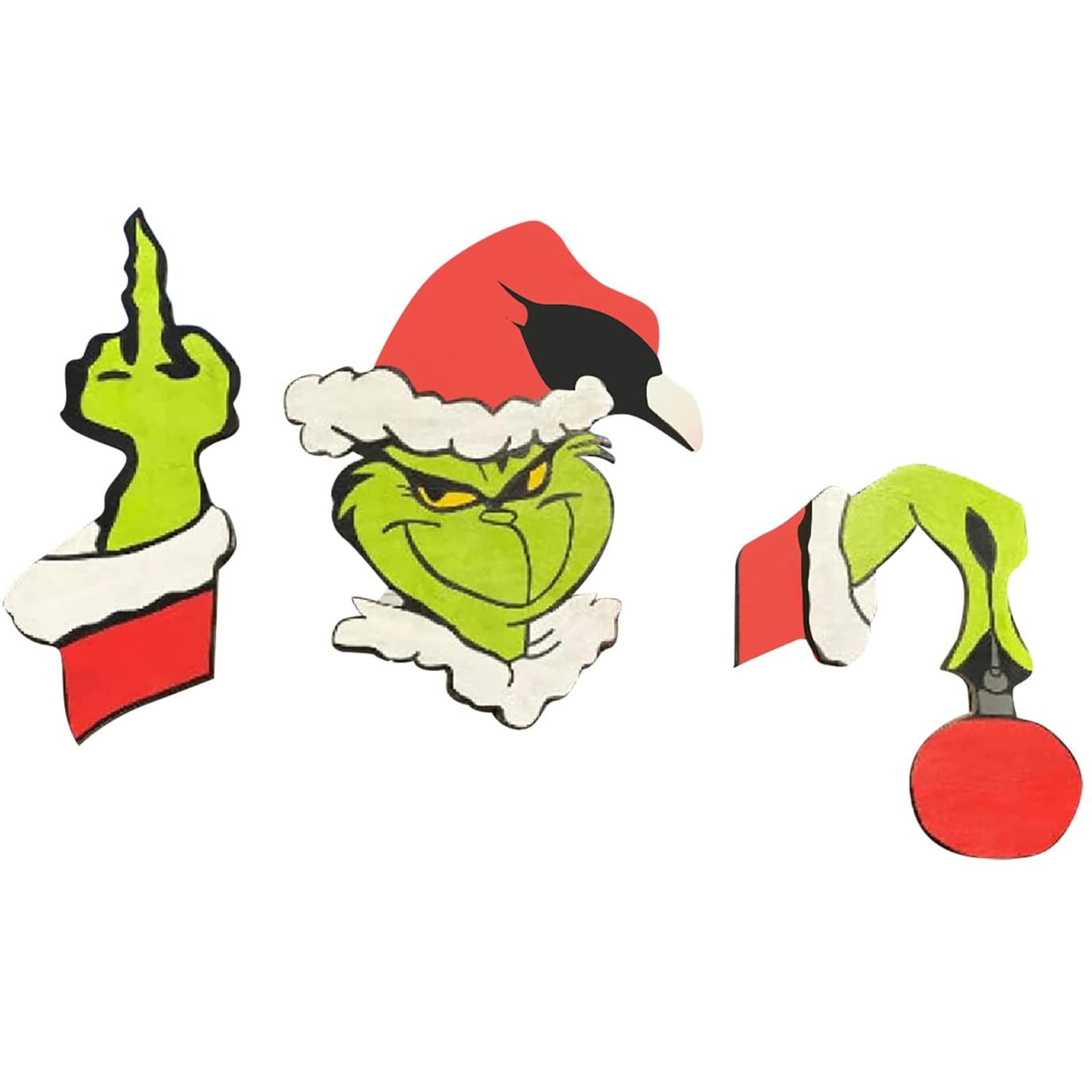 Podplug the Grinch Christmas Decor, 2PC Grinch Christmas Decorations