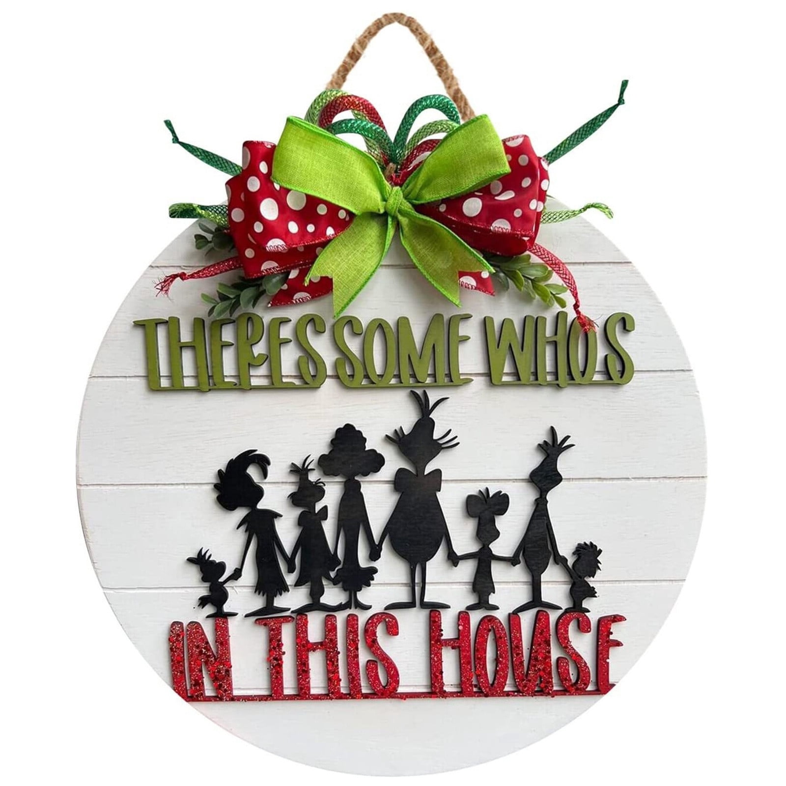 Podplug the Grinch Christmas Decor, 3D Wooden Door Signs, Decorations In Front Of Doors, Wooden Handicrafts, and Hanging Decorations,Gifts for Christmas