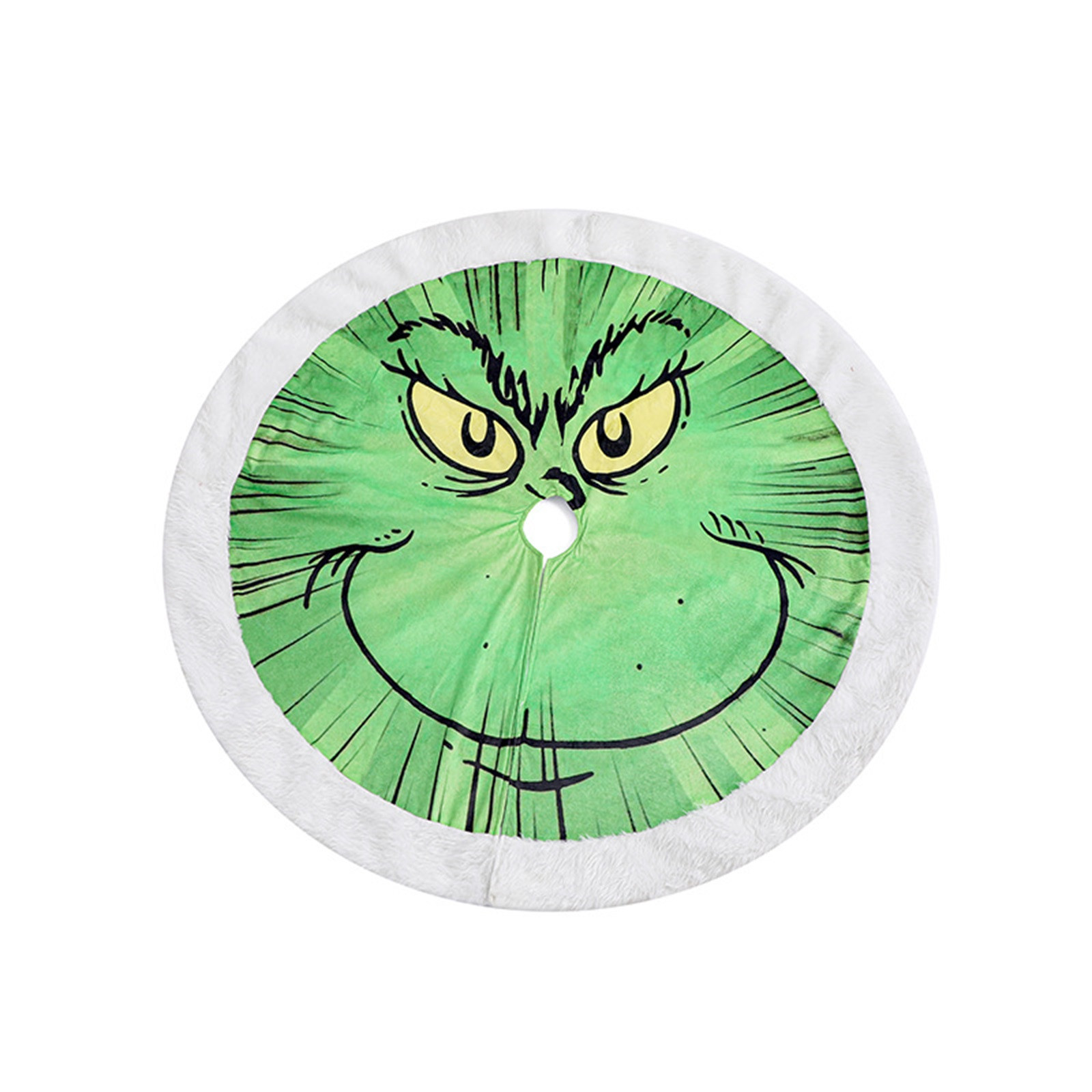 Podplug the Grinch Christmas Decor, Christmas Tree Skirt with LED Light, 45.6 Inch GrinchTree