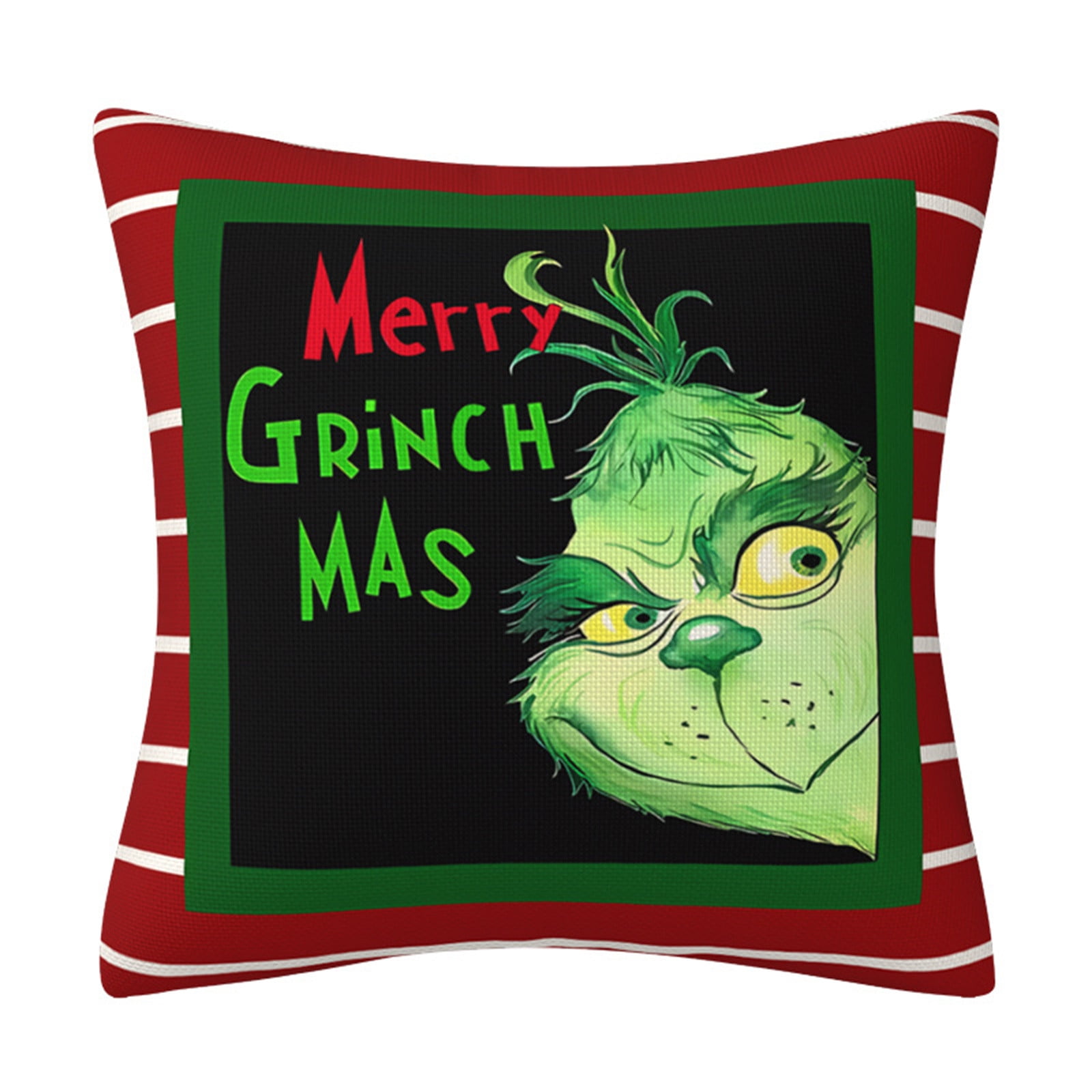 Podplug the Grinch Christmas Decorations, Christmas Pillow Covers 18x18 Inch Pillow Case