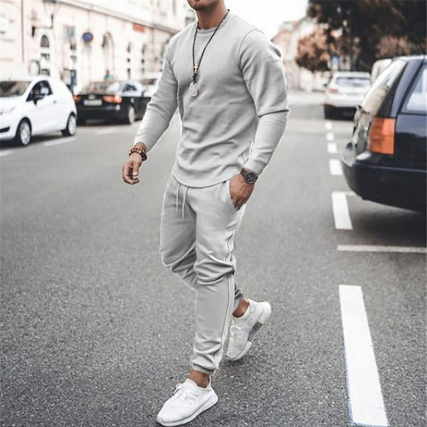 Podplug Men's Sports Suits, Men's Athleisure Loose Fitness