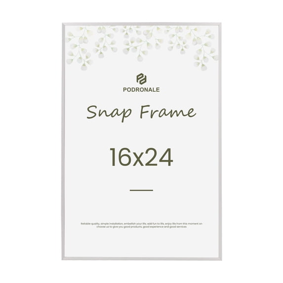 Podronale 16 in x 24 in Silver Snap Picture Frames