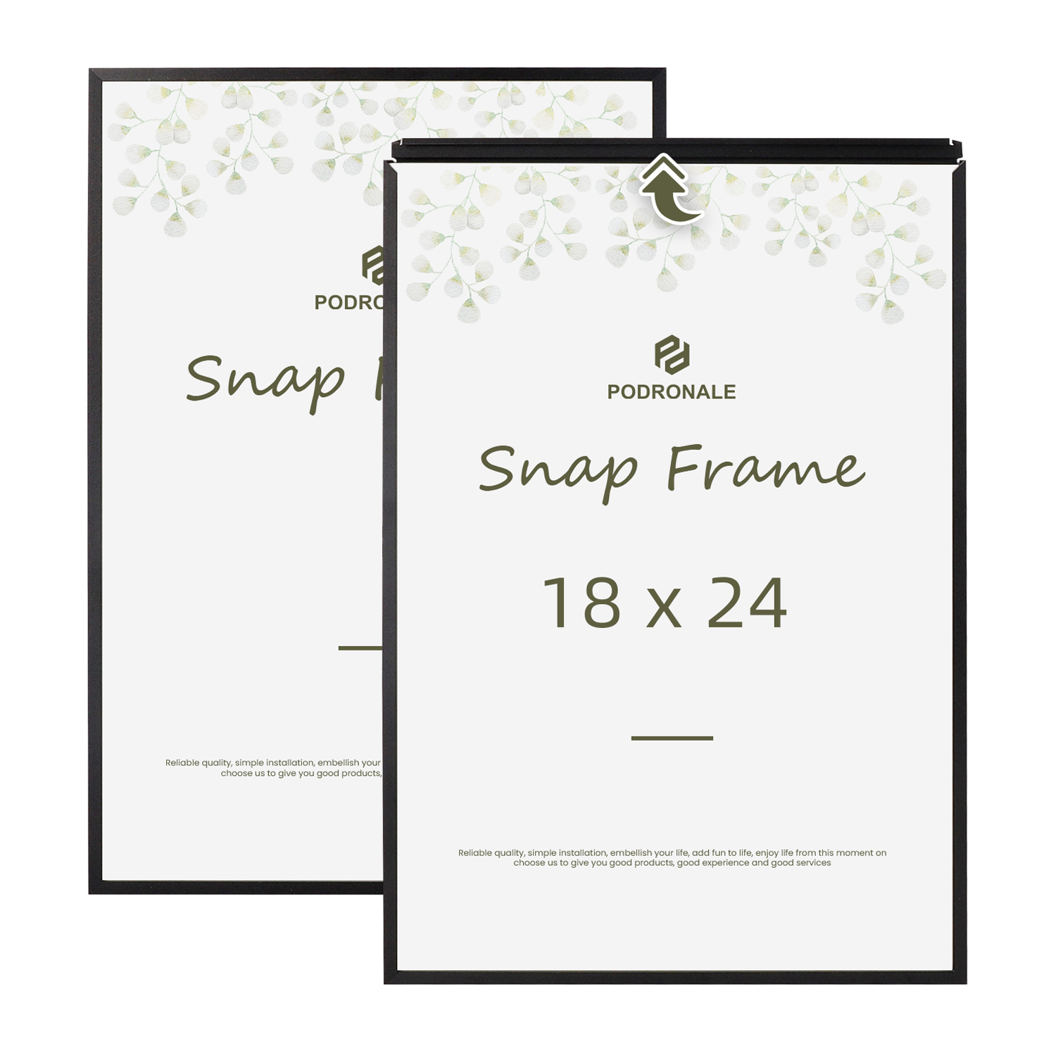 Mainstays 18x24 Basic Poster & Picture Frame, Black, Set of 6