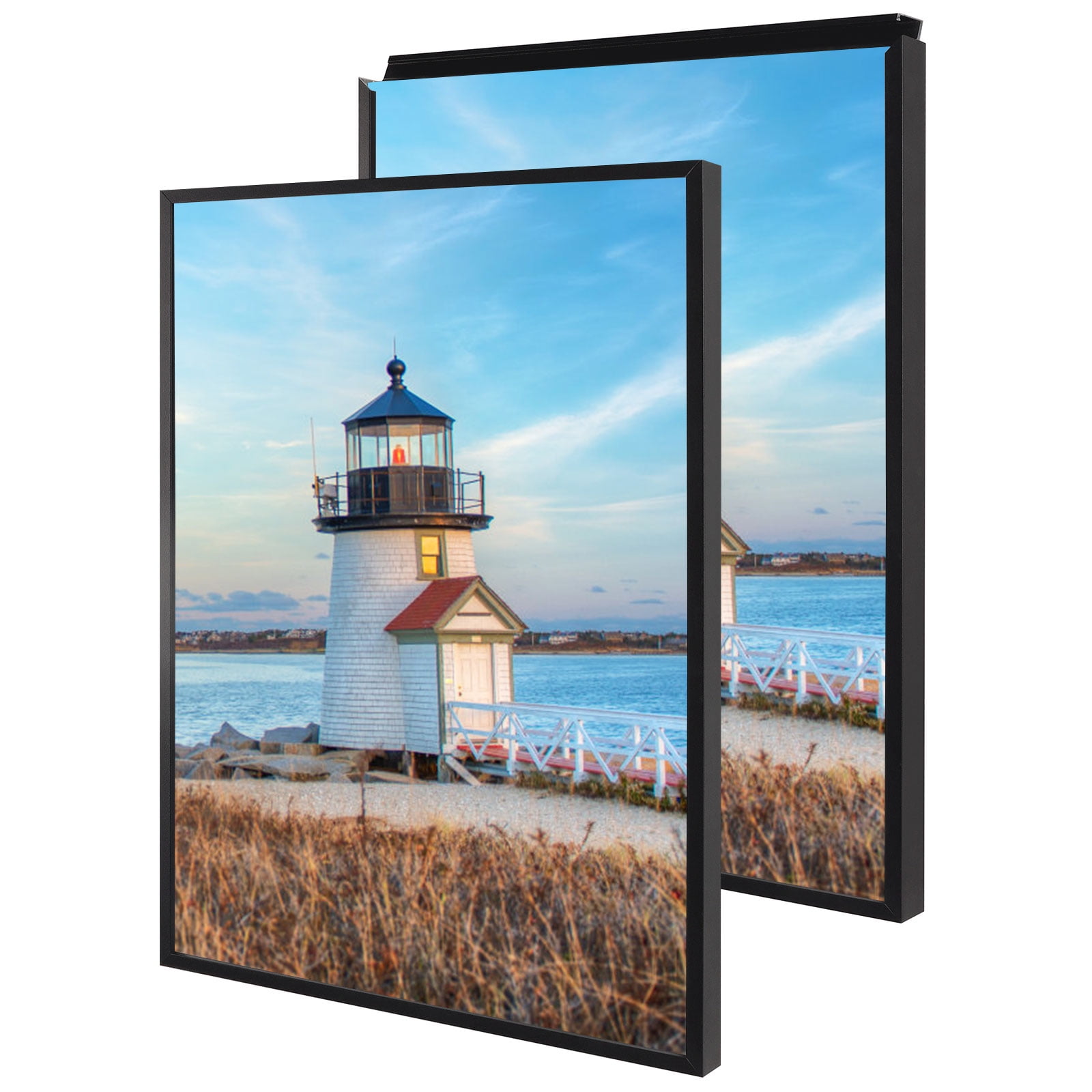 Podronale 16x20 Canvas with Floater Frame for Painting, 2 Packs, Black 