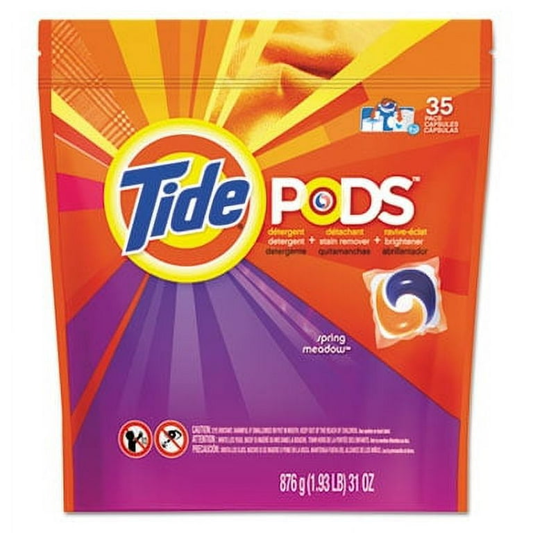 Pods, Laundry Detergent, Spring Meadow, 35/Pack, 4 Packs/Carton Pods, Laundry Detergent, Spring Meadow, 35/Pack, 4 Packs/Carton