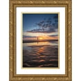 thumbnail image 1 of Podt, Martin 13x18 Gold Ornate Wood Framed with Double Matting Museum Art Print Titled - Peaceful Sunset, 1 of 4