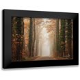 thumbnail image 1 of Podt, Martin 14x11 Black Modern Framed Museum Art Print Titled - Foggy Autumn Road, 1 of 5