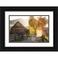 thumbnail image 1 of Podt, Martin 14x11 Black Ornate Wood Framed with Double Matting Museum Art Print Titled - Autumn Road, 1 of 4