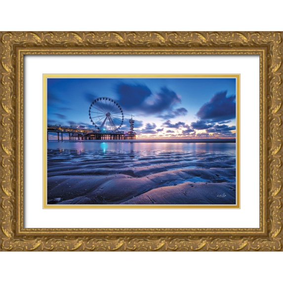 Podt, Martin 14x11 Gold Ornate Wood Framed with Double Matting Museum Art Print Titled - Blue Hour I