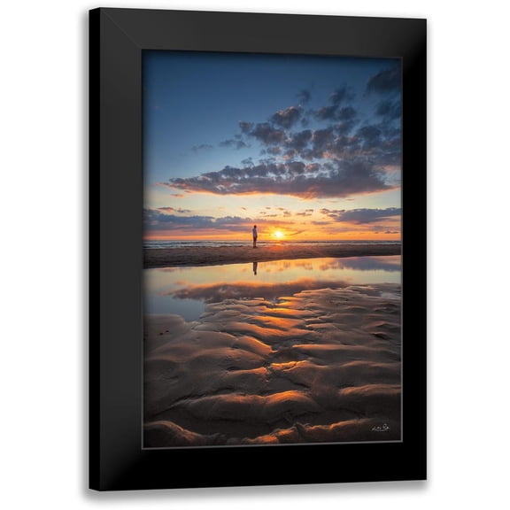 Podt, Martin 17x24 Black Modern Framed Museum Art Print Titled - Peaceful Sunset