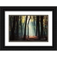 thumbnail image 1 of Podt, Martin 18x13 Black Ornate Wood Framed with Double Matting Museum Art Print Titled - Forest Blues, 1 of 4