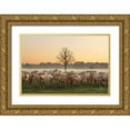 thumbnail image 1 of Podt, Martin 24x17 Gold Ornate Wood Framed with Double Matting Museum Art Print Titled - Just Come Cows and A Dead Tree, 1 of 4