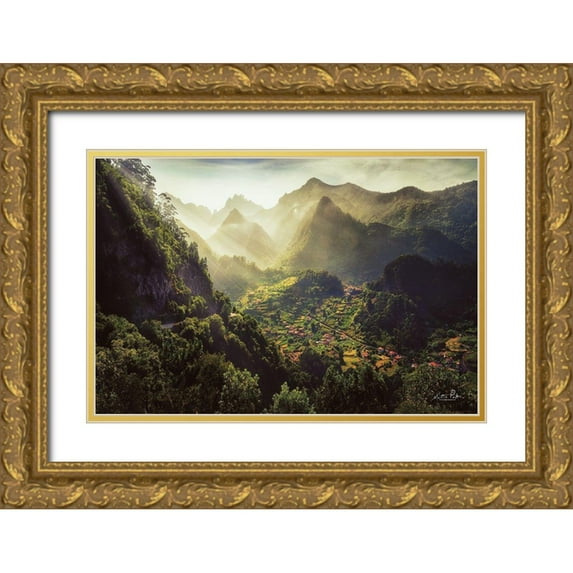 Podt, Martin 24x17 Gold Ornate Wood Framed with Double Matting Museum Art Print Titled - Land of the Hobbits