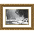 thumbnail image 1 of Podt, Martin 24x17 Gold Ornate Wood Framed with Double Matting Museum Art Print Titled - Winter River, 1 of 4