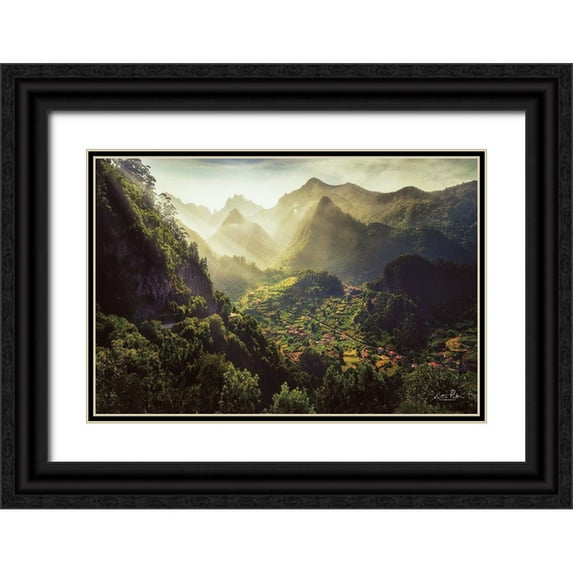 Podt, Martin 32x23 Black Ornate Wood Framed with Double Matting Museum Art Print Titled - Land of the Hobbits