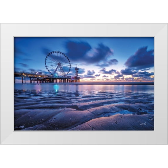Podt, Martin 32x23 White Modern Wood Framed Museum Art Print Titled - Blue Hour I